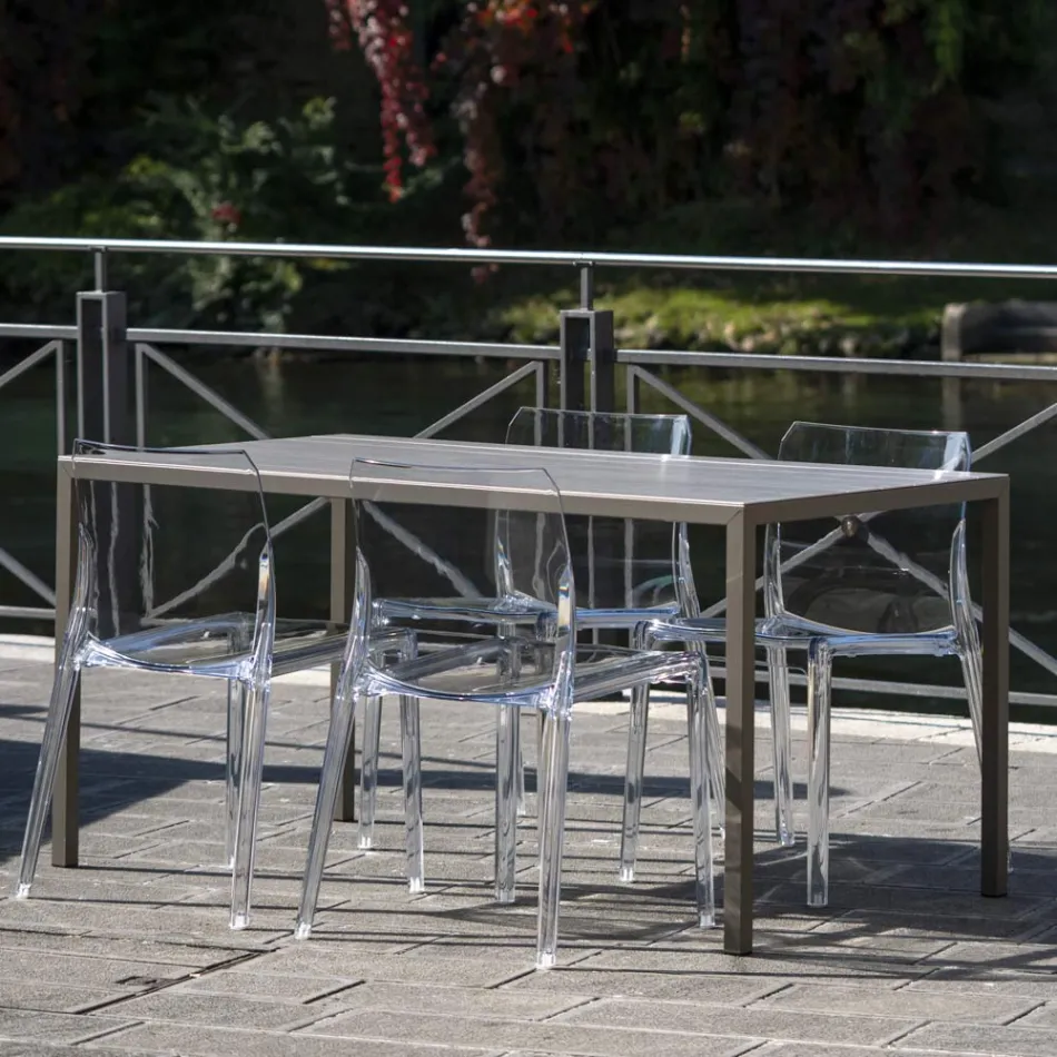 Juego de 4 Sillas de Exterior e Interior en Polipropileno de Diferentes Colores - Construido viadurini