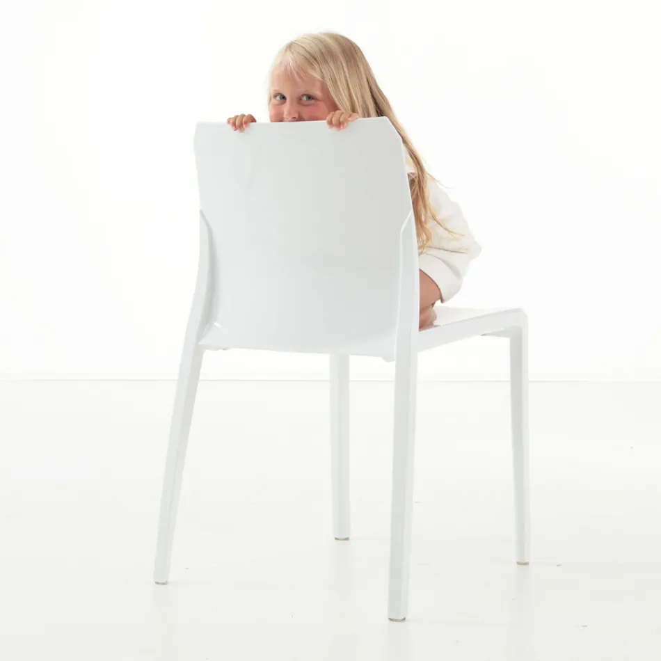 Juego de 4 Sillas de Exterior e Interior en Polipropileno de Diferentes Colores - Construido viadurini