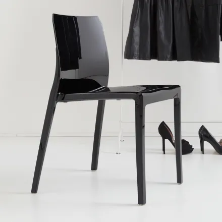 Juego de 4 Sillas de Exterior e Interior en Polipropileno de Diferentes Colores - Construido viadurini