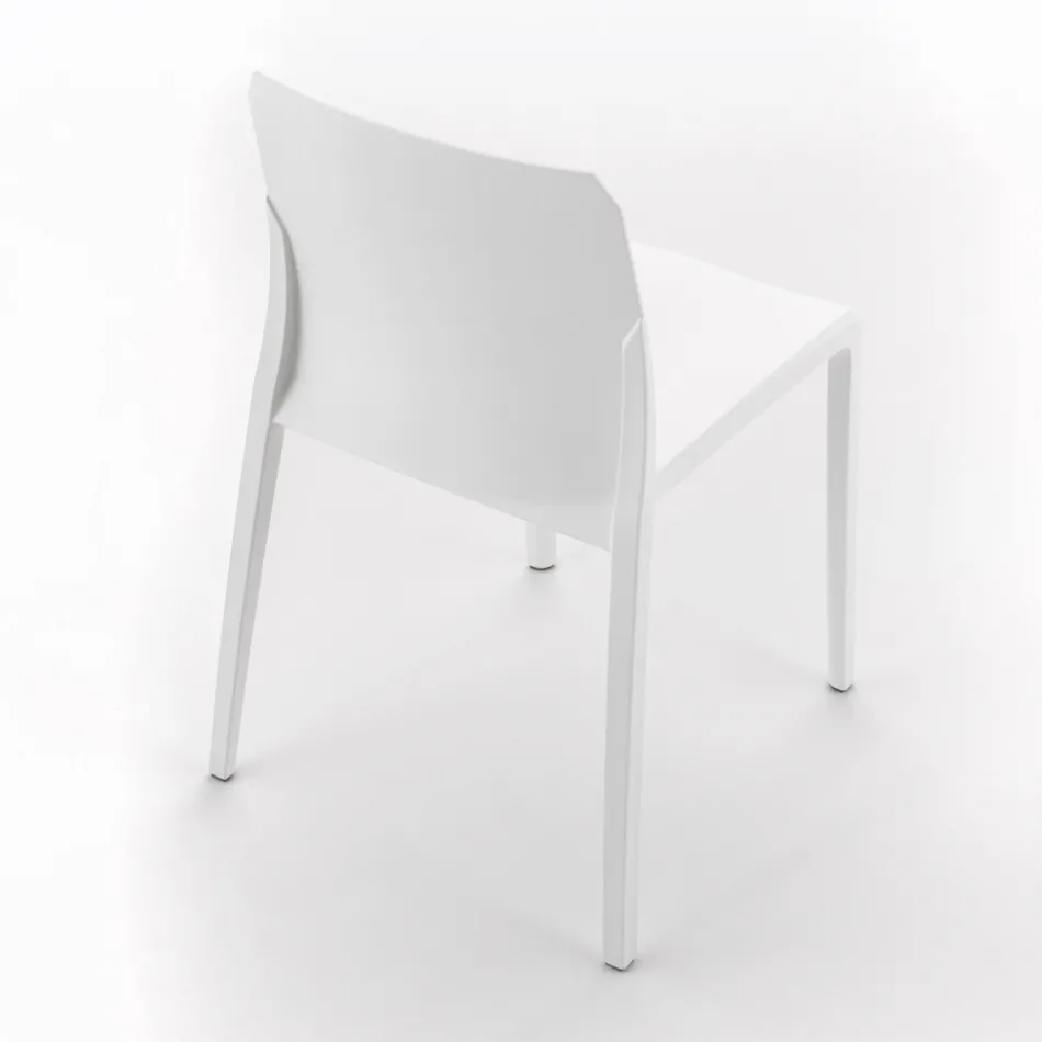 Juego de 4 Sillas de Exterior e Interior en Polipropileno de Diferentes Colores - Construido viadurini