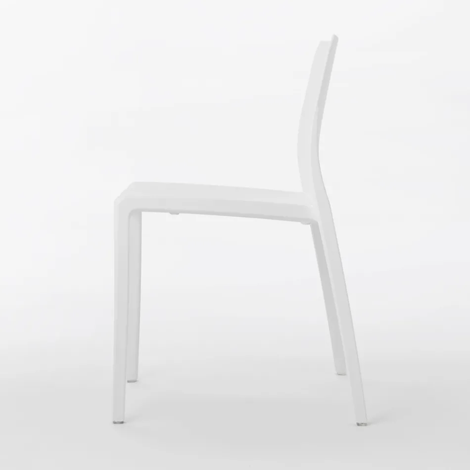 Juego de 4 Sillas de Exterior e Interior en Polipropileno de Diferentes Colores - Construido viadurini