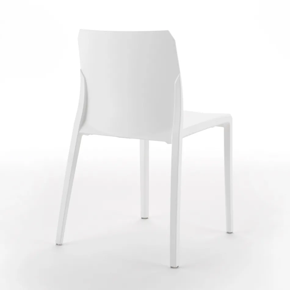 Juego de 4 Sillas de Exterior e Interior en Polipropileno de Diferentes Colores - Construido viadurini