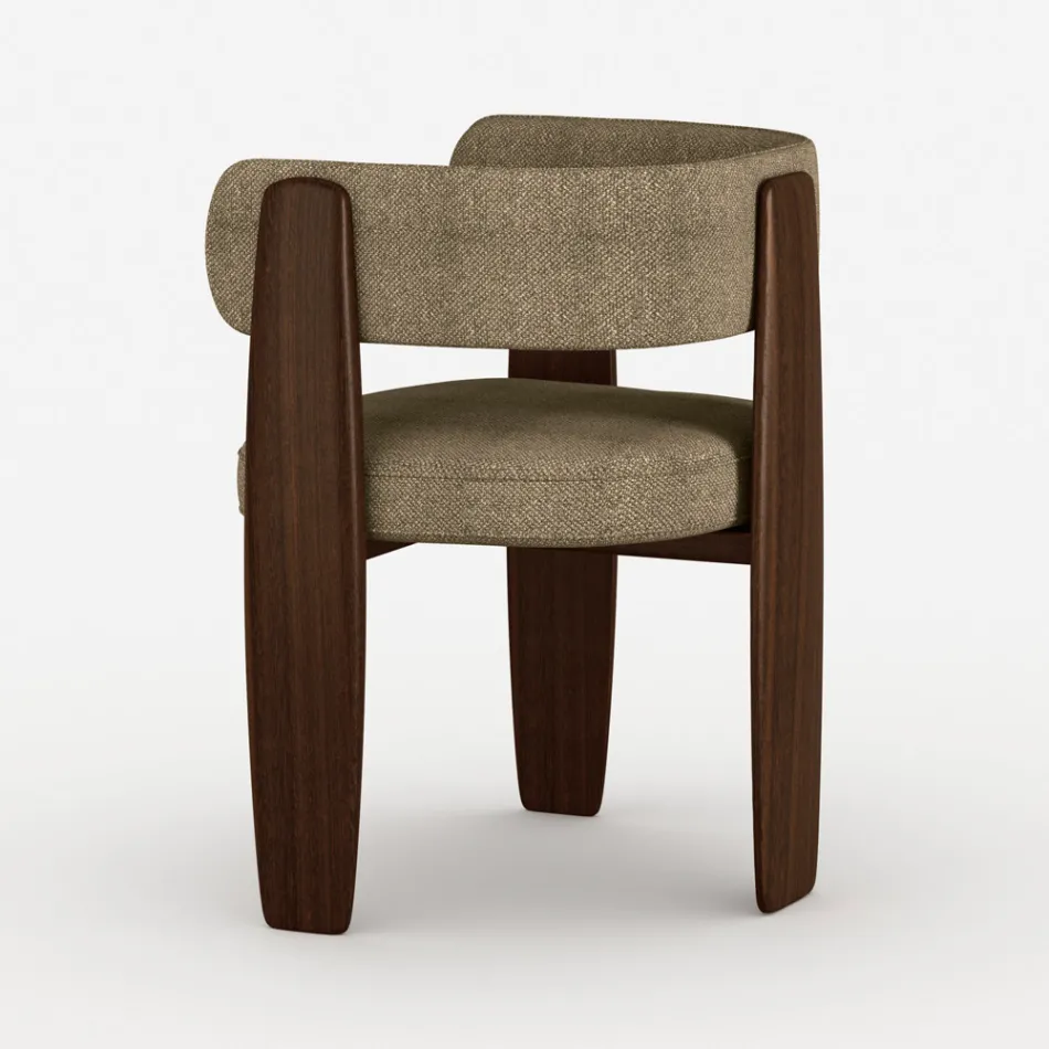 Juego de 4 sillas de comedor de madera maciza fabricadas en Italia - Chile viadurini