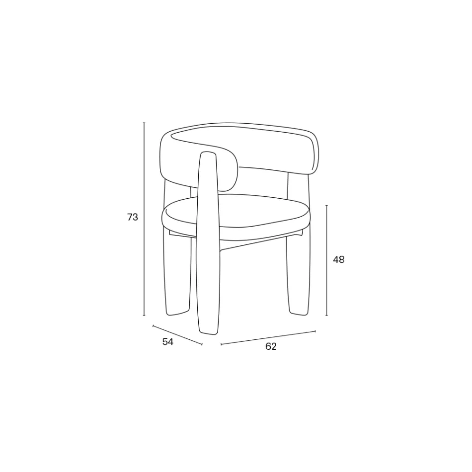 Juego de 4 sillas de comedor de madera maciza fabricadas en Italia - Chile viadurini