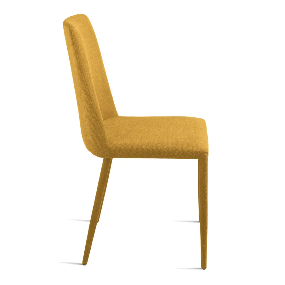 Juego de 4 sillas tapizadas en tela colorida y estructura tapizada - Luciana viadurini