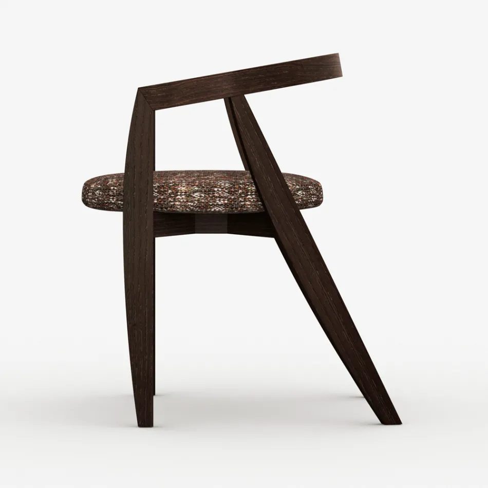 Juego de 4 sillas modernas de madera maciza de alta calidad, fabricadas en Italia - Vela viadurini