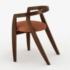 Juego de 4 sillas modernas de madera maciza de alta calidad, fabricadas en Italia - Vela viadurini