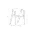 Juego de 4 sillas modernas de madera maciza de alta calidad, fabricadas en Italia - Vela viadurini