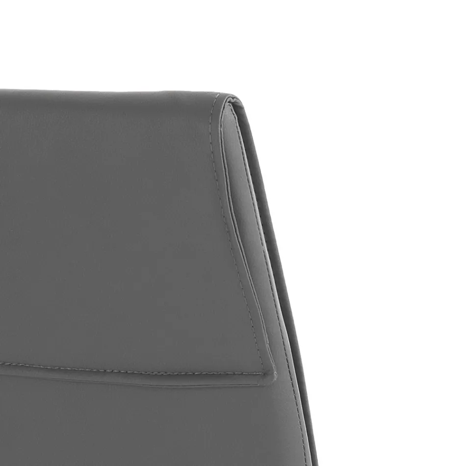 Conjunto de 4 Sillas Tapizadas en Piel Sintética Diferentes Acabados - Uranio viadurini