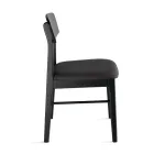 Juego de dos sillas de madera ecológicas con asiento tapizado en tela - Nadir viadurini