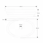 Conjunto de muebles de diseño suspendidos para baño en blockboard de teca Poggio. viadurini