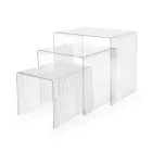 Juego de tres mesas nido de plexiglás fabricadas en Italia - Leandro viadurini