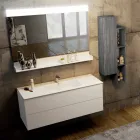 Conjunto de madera y suspensión de muebles de baño moderno Fenix made Italy Bari viadurini