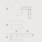 Conjunto de madera de diseño de muebles de baño suspensión made in Italy Sad viadurini