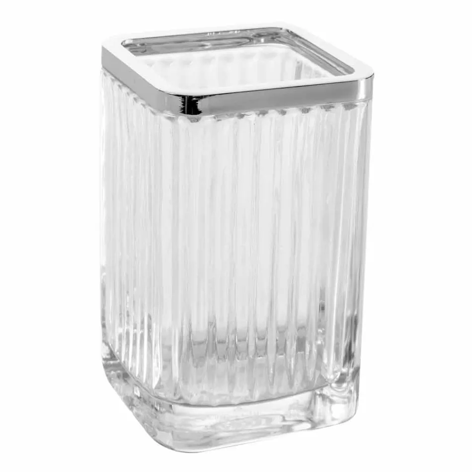 Conjunto de muebles de baño de superficie sólida de Brusson de diseño moderno. viadurini