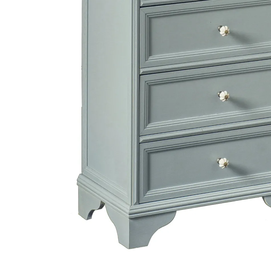 Cómoda en Madera Maciza de Diferentes Acabados Made in Italy - Nortia viadurini