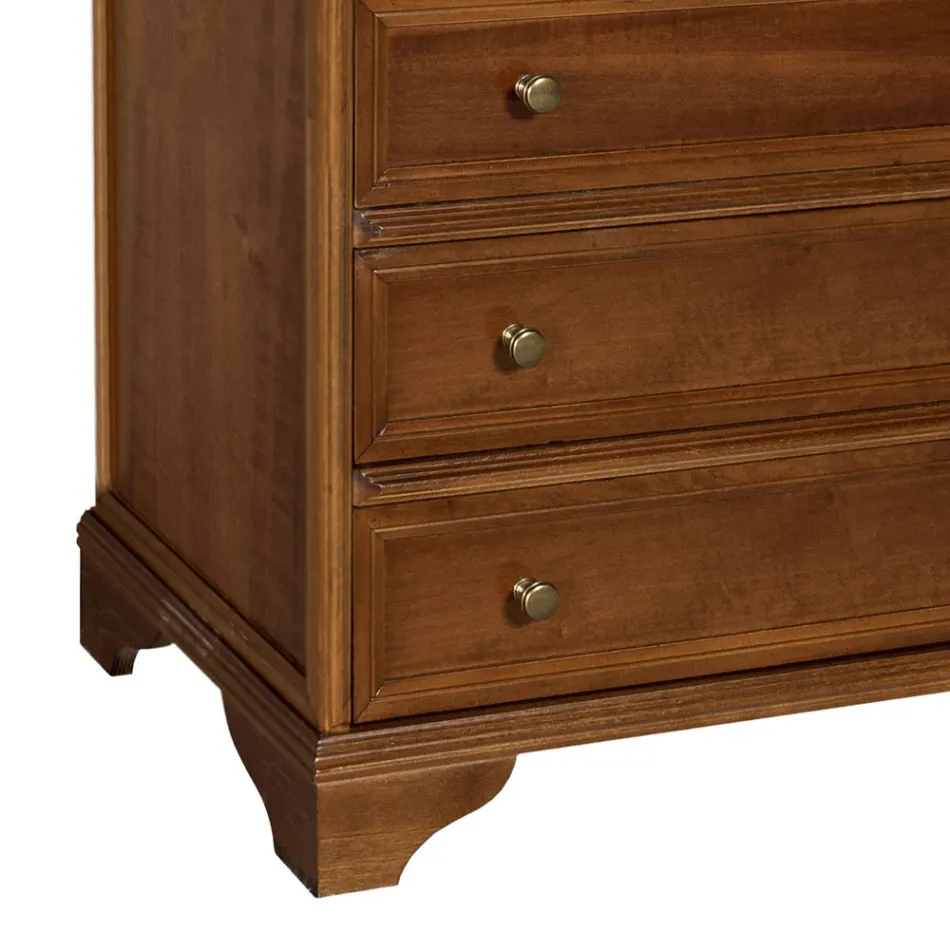 Cómoda en madera de nogal patinada Made in Italy - Selvans viadurini