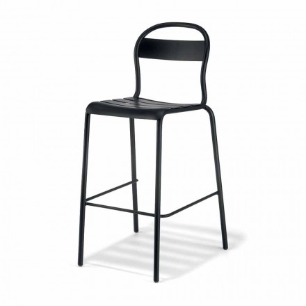Taburete alto apilable para exterior Made in Italy, 2 piezas - Trixie viadurini