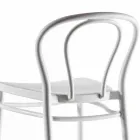 Taburete alto de polipropileno con reposapiés, 4 piezas - Gaya viadurini