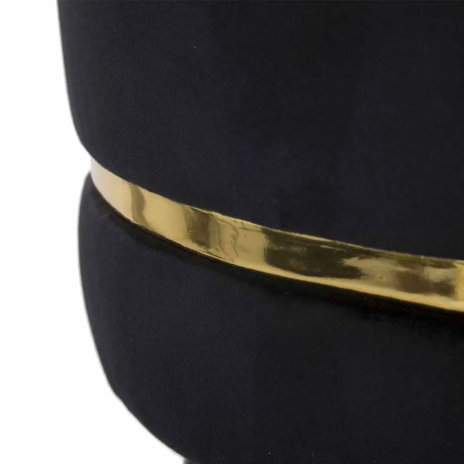 Taburete de bar redondo en madera y tela de diseño moderno - Rupert viadurini