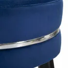 Taburete de bar redondo en madera y tela de diseño moderno - Rupert viadurini