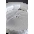 Taburete con estructura de acero y asiento de tela Made in Italy - Varsovia viadurini