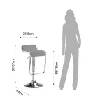 Taburete de bar en piel sintética y metal - Berchelio viadurini