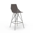 Taburete de exterior H 102 cm Faz de Vondom en polipropileno y acero, 4 piezas viadurini