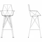 Taburete de exterior Faz Vondom con brazos H 111 cm en polipropileno. viadurini