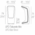 Taburete de exterior de diseño moderno Ufo by Vondom en polietileno viadurini