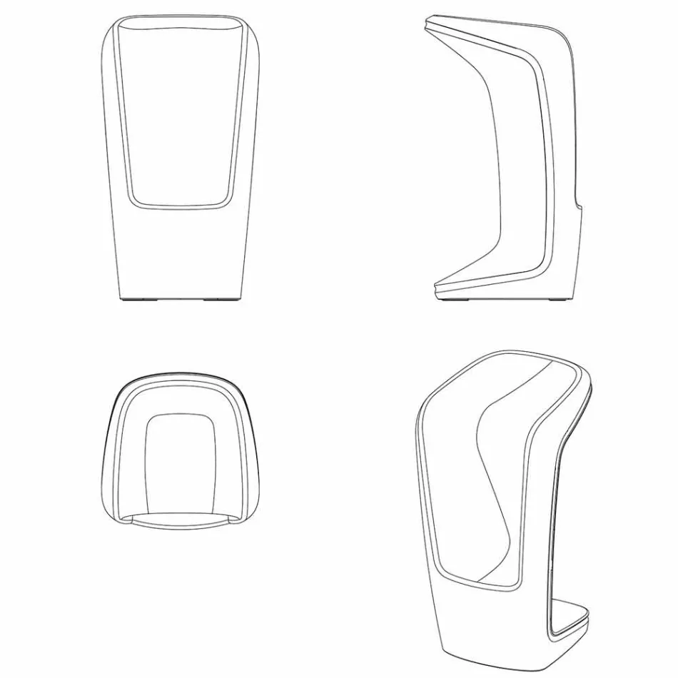 Taburete de exterior de diseño moderno Ufo by Vondom en polietileno viadurini