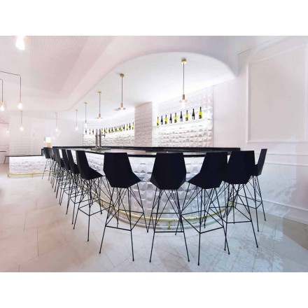 Taburete de exterior Faz by Vondom H 111 cm en polipropileno y acero. viadurini