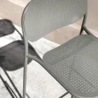 Taburete de exterior apilable de metal Made in Italy 2 piezas - Synergy viadurini