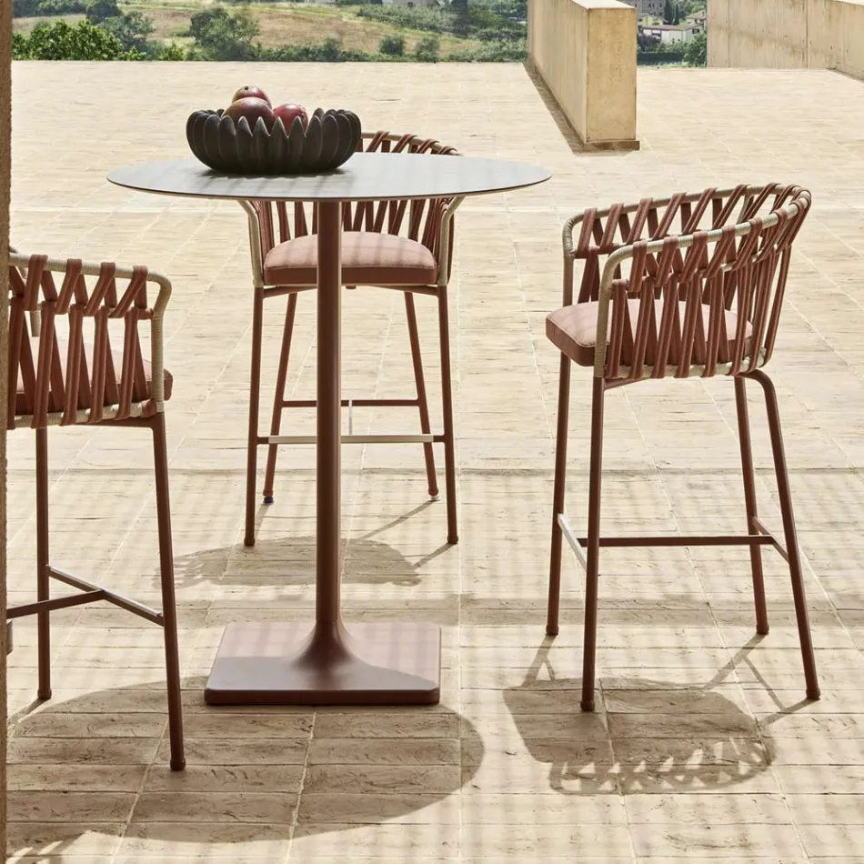 Taburete de aluminio para exteriores Made in Italy - Emmacross by Varaschin viadurini