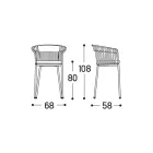 Taburete de exterior en aluminio Made in Italy - Emmacross by Varaschin viadurini