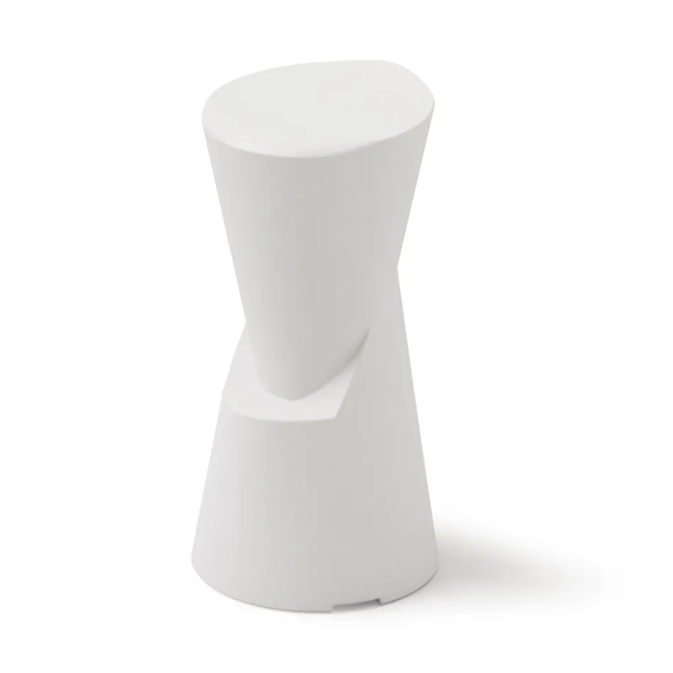 Taburete Exterior en Polietileno 7 Colores Made in Italy - Crema viadurini