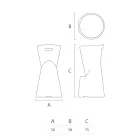 Taburete de exterior luminoso en polietileno blanco Made in Italy - Fresa viadurini