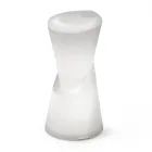 Taburete de exterior luminoso en polietileno blanco Made in Italy - Fresa viadurini