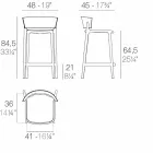 Taburete de jardín Africa Vondom en polipropileno H 85 cm, diseño viadurini