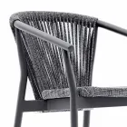 Taburete de jardín apilable de aluminio y tela técnica - Smart by Varaschin viadurini