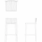 Taburete de jardín apilable Vondom Spritz H 97 cm en polipropileno viadurini