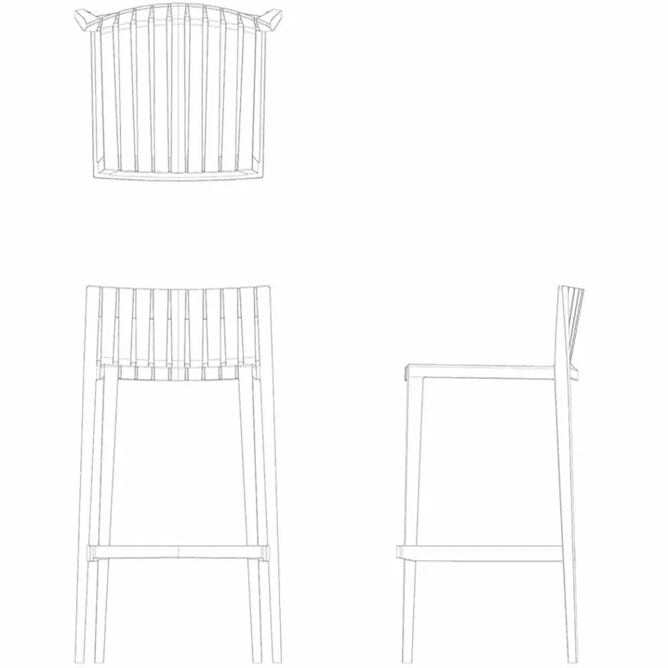 Taburete de jardín apilable Vondom Spritz H 97 cm en polipropileno viadurini