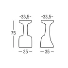 Taburete de jardín en polietileno coloreado Made in Italy - Stromboli viadurini