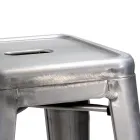 Taburete de hierro para interior y exterior Altura 45 cm - Papelería viadurini