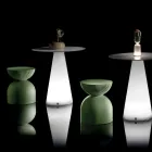 Taburete de Salón Fabricado en Polietileno de Diferentes Colores - Loopy viadurini