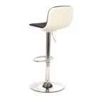 Taburete de diseño con elevador de gas en tela y metal cromado, 2 piezas - Cromo viadurini