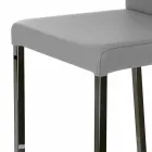 Taburete de diseño moderno con respaldo Alwyn H 86 cm, fabricado en Italia viadurini