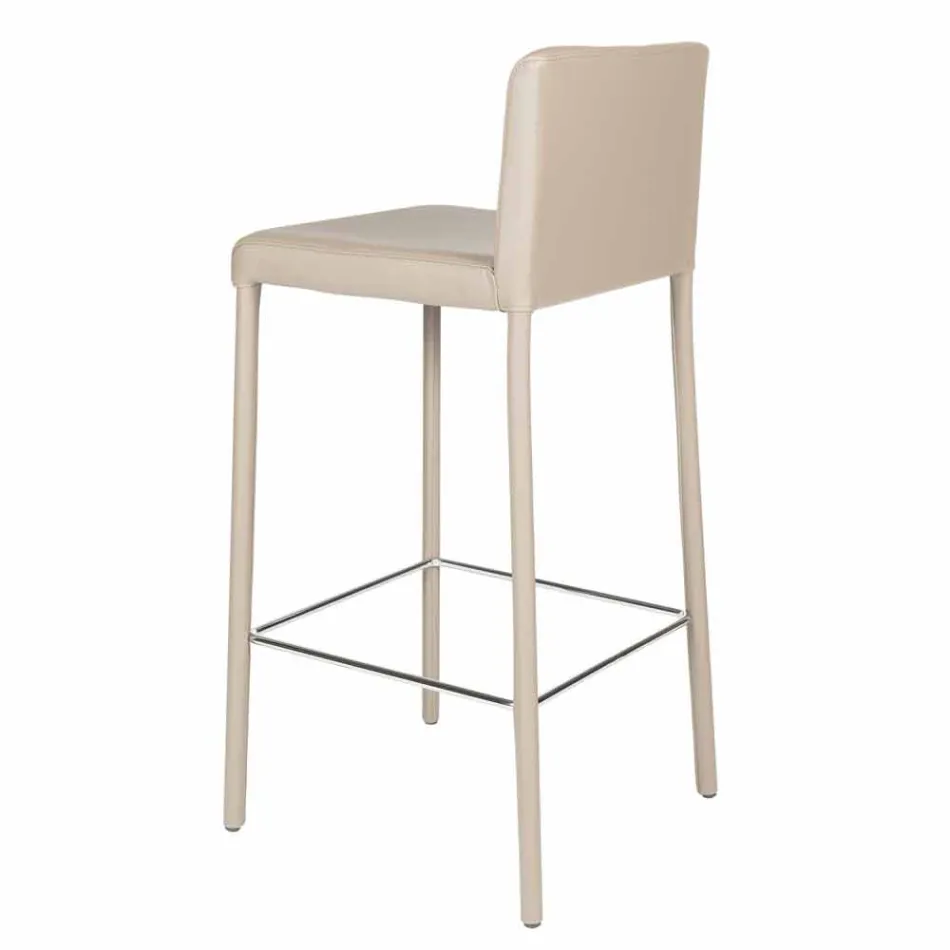 Taburete de diseño moderno con respaldo Alwyn H 86 cm, fabricado en Italia viadurini