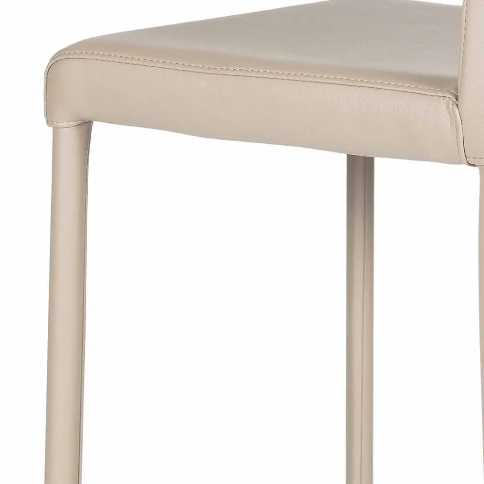 Taburete de diseño moderno con respaldo Alwyn H 86 cm, fabricado en Italia viadurini