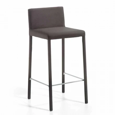 Taburete de diseño moderno con respaldo Alwyn H 86 cm, fabricado en Italia viadurini